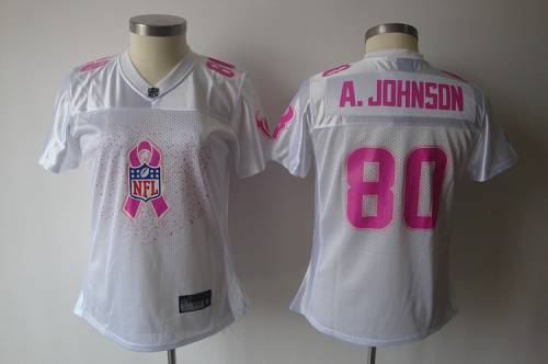 Texans #80 A.Johnson White 2011 Breast Cancer Awareness Stitched NFL Jersey